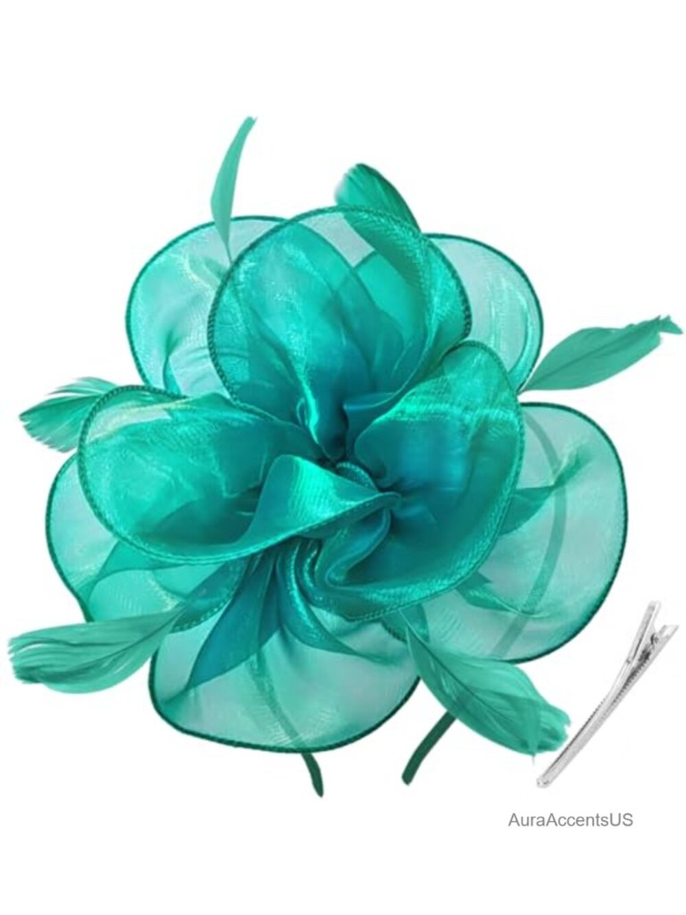 Feather Fascinator Hat with Headband and Clip for Tea Party